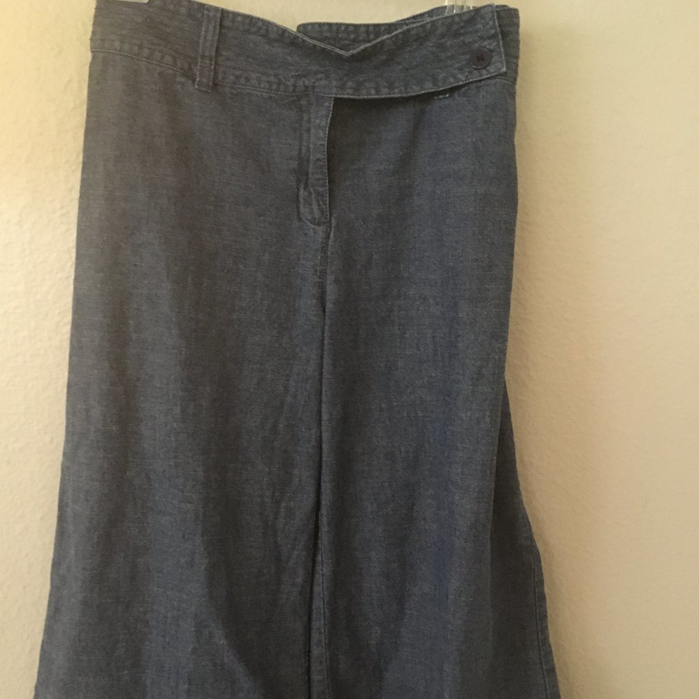 3/$32 Nordstrom Chambray Crop Culottes Wide leg16